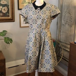 ModCloth Dress w/Peter Pan Collar & Cupcake Skirt
